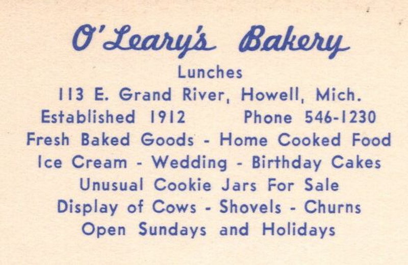 OLearys Bakery - Vintage Postcard